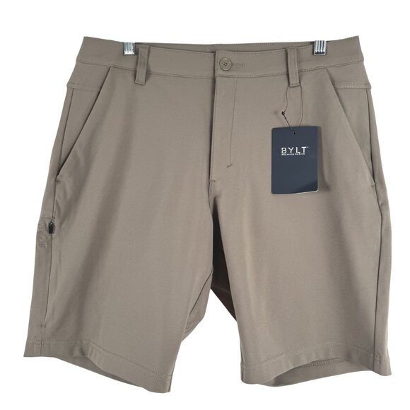 Bylt Everyday Short 9.5 Mens Size 34 Taupe Standard Fit Stretch NWT SS-2081 - Picture 1 of 13